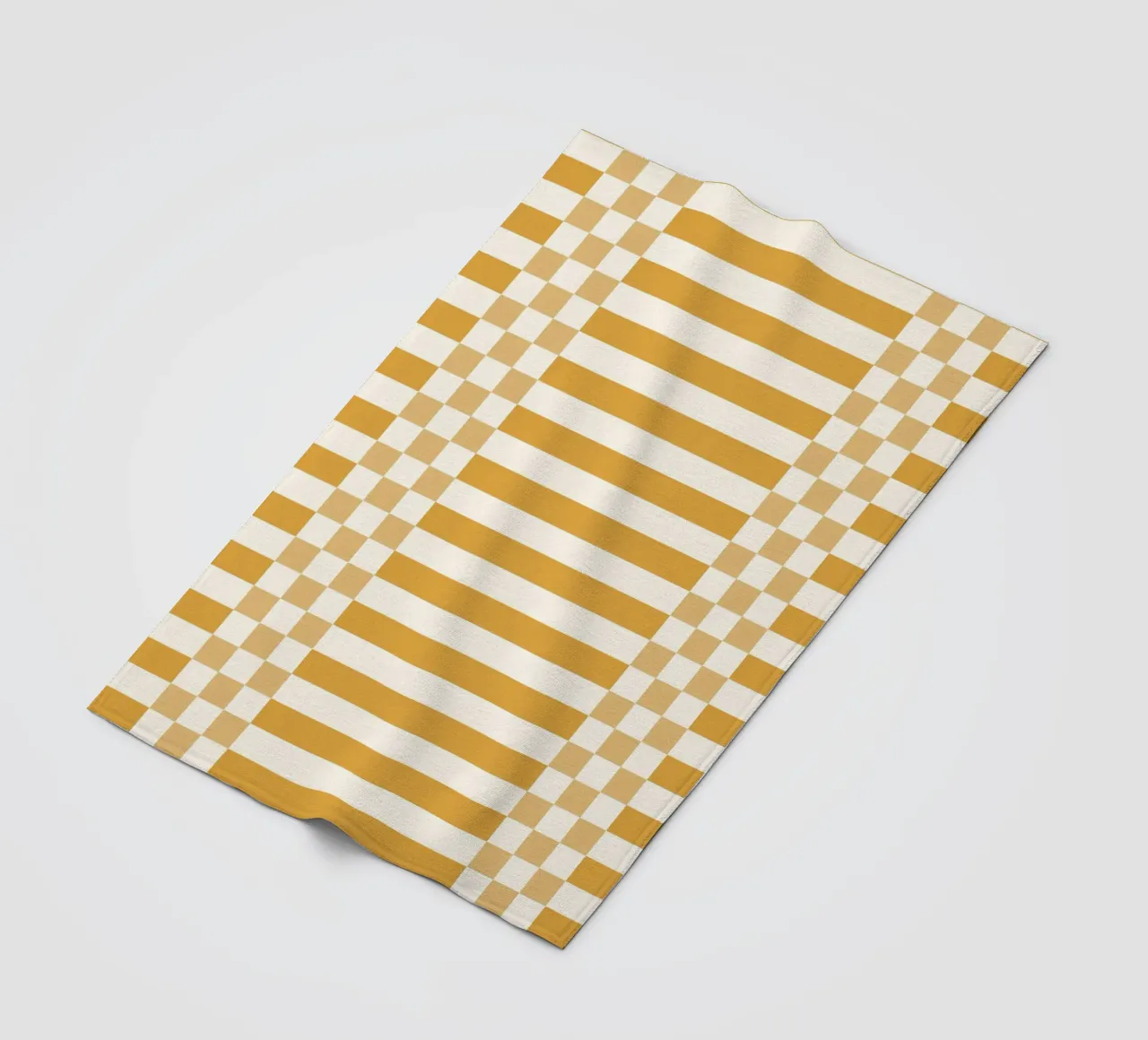Light yellow checks and lines coperta in pile da TijanaArtStudio88
