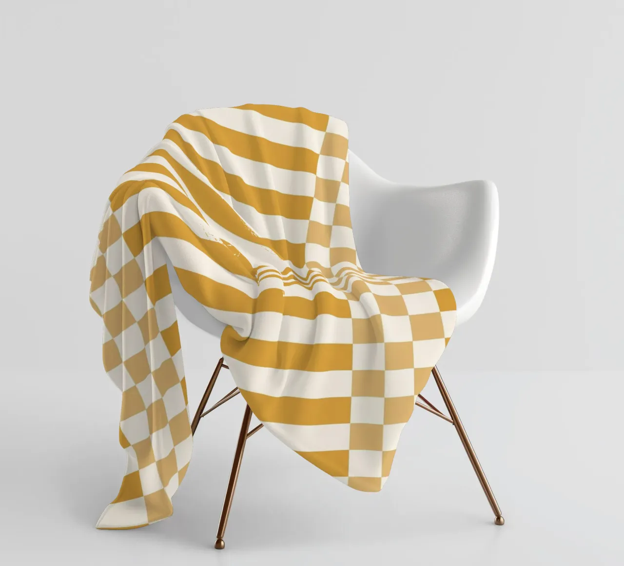 Light yellow checks and lines coperta in pile da TijanaArtStudio88