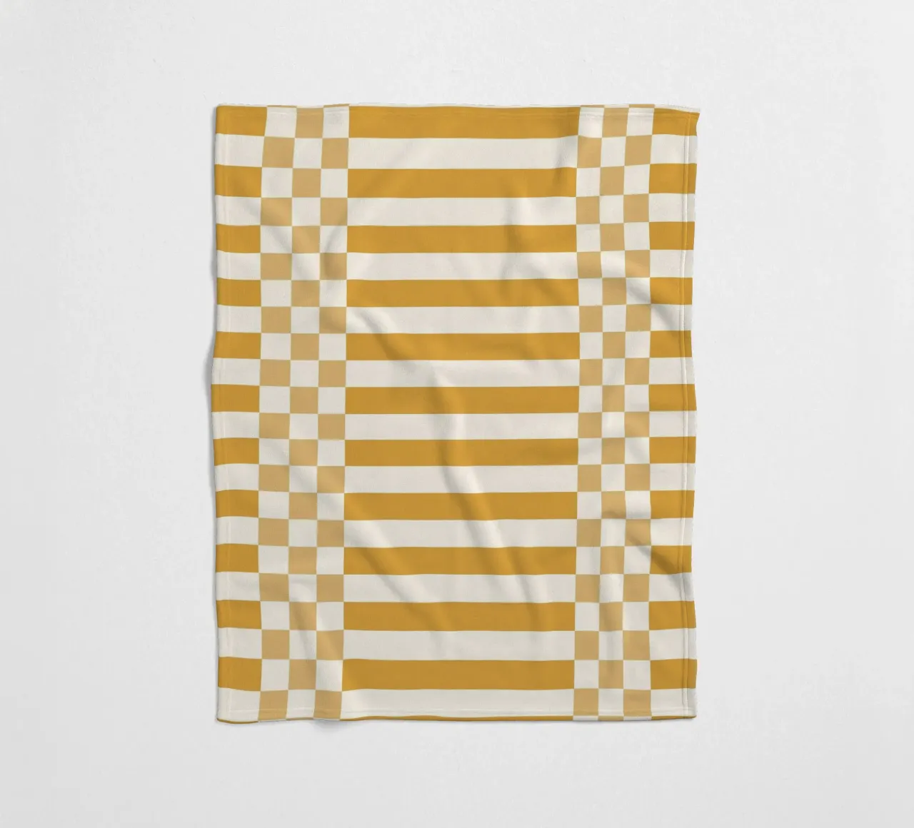 Light yellow checks and lines coperta in pile da TijanaArtStudio88