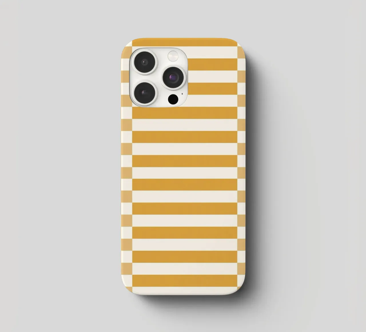 Light yellow checks and lines cover iphone da TijanaArtStudio88