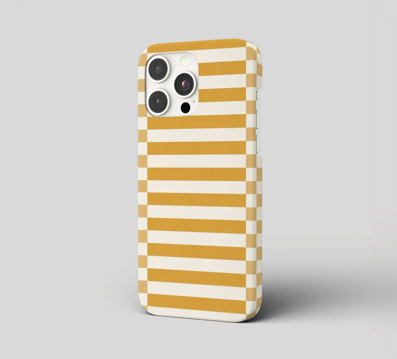 Light yellow checks and lines cover iphone da TijanaArtStudio88