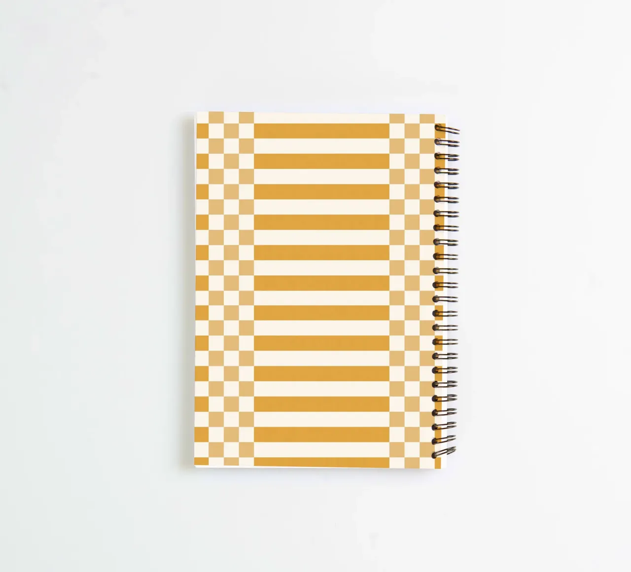 Light yellow checks and lines diario ad anelli da TijanaArtStudio88