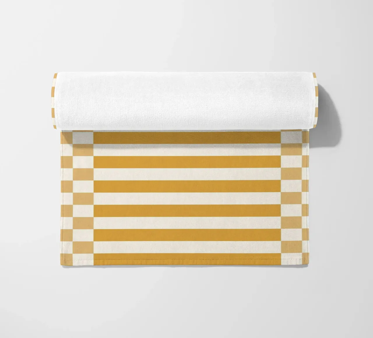 Light yellow checks and lines telo mare da TijanaArtStudio88