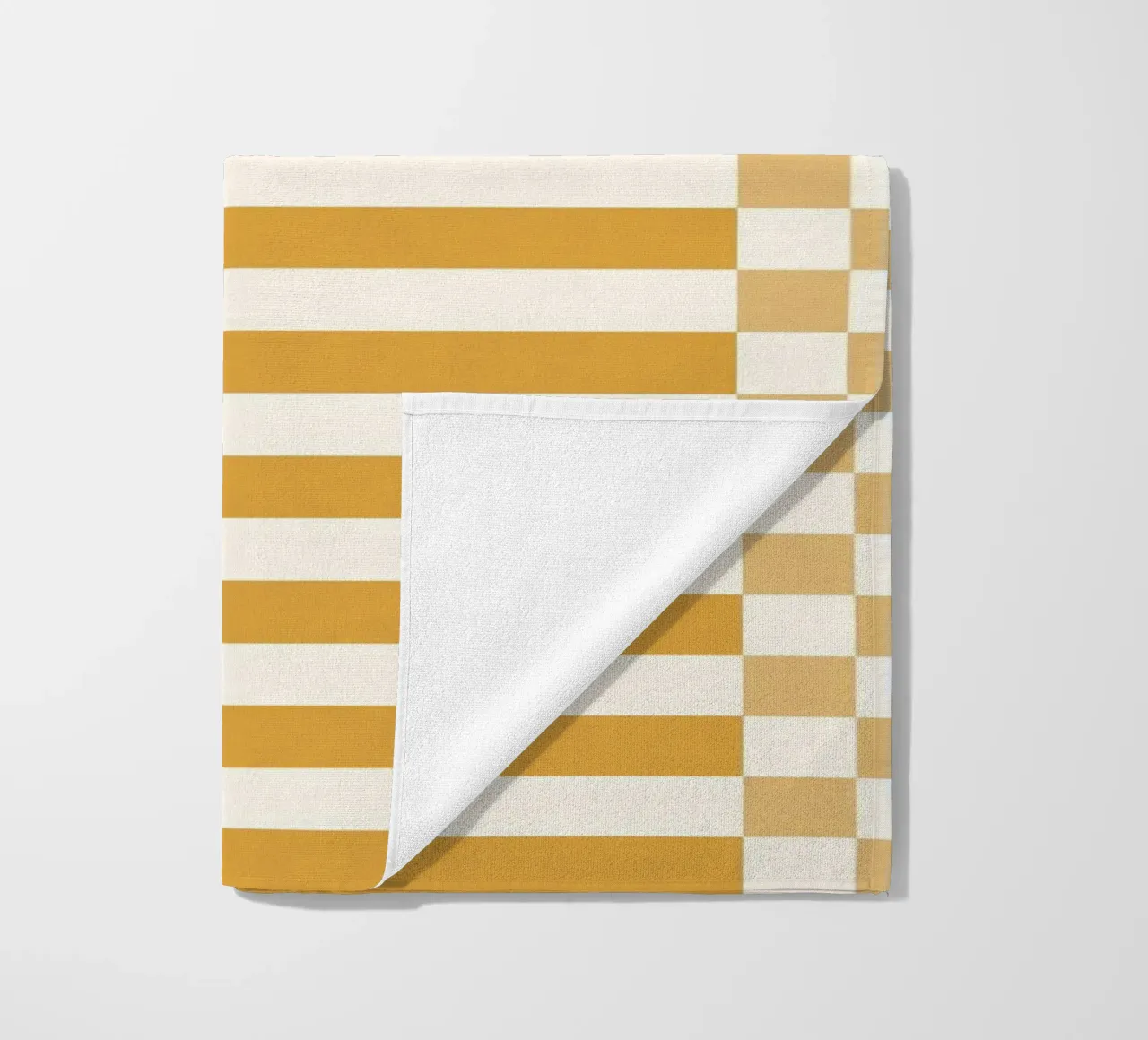 Light yellow checks and lines telo mare da TijanaArtStudio88