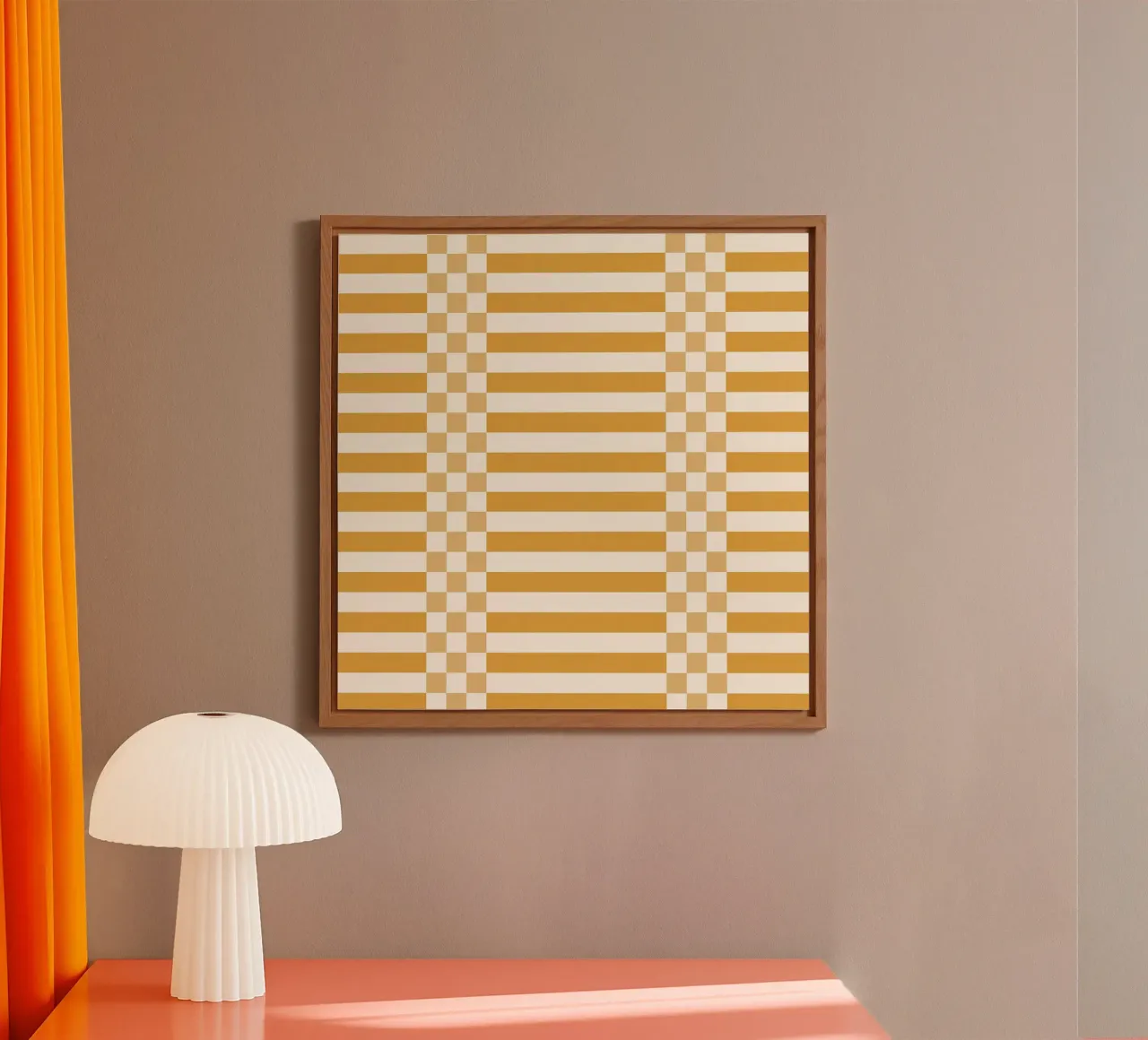 Light yellow checks and lines pannello forex da TijanaArtStudio88