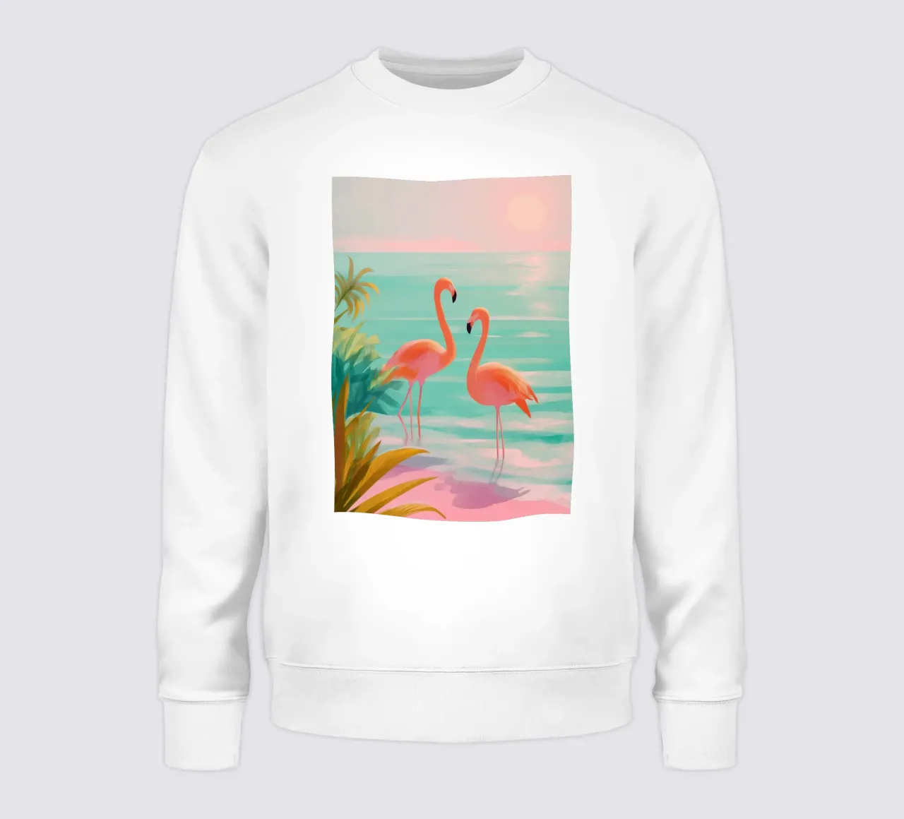 Pink Horizon – Flamingos at Dusk felpa da Dune