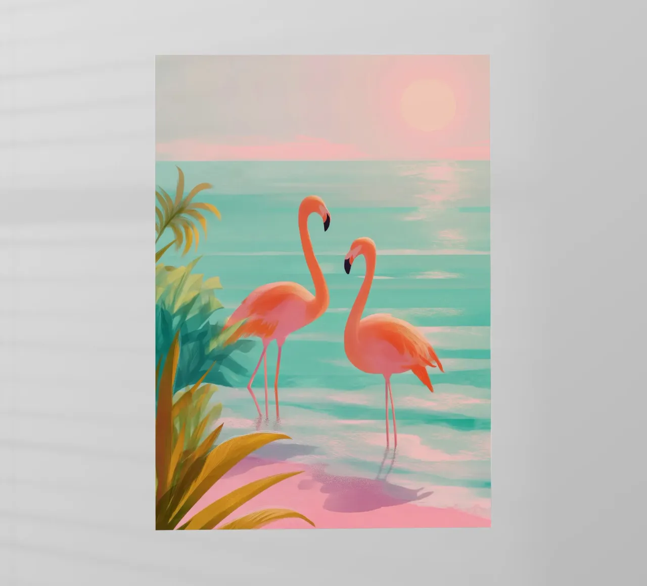 Pink Horizon – Flamingos at Dusk pellicola backlit da Dune