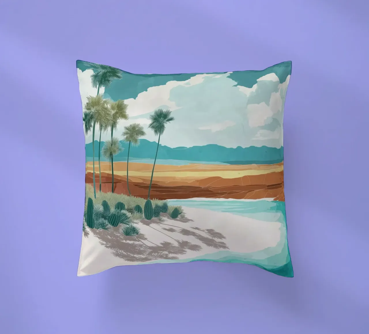 Tropical Mirage – Desert Dreams by the Shore cuscino da Dune