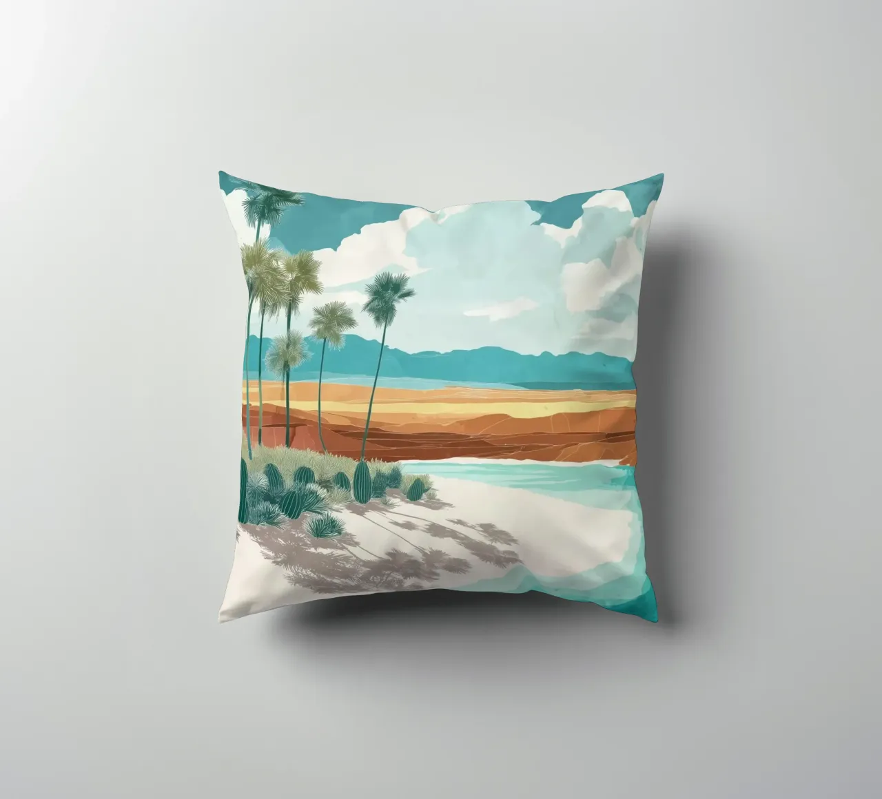 Tropical Mirage – Desert Dreams by the Shore cuscino da Dune