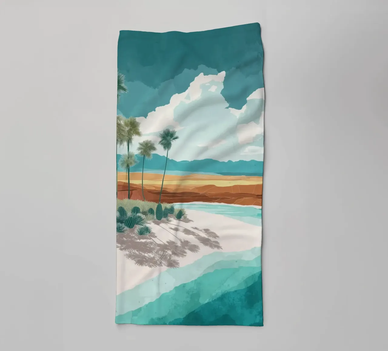 Tropical Mirage – Desert Dreams by the Shore asciugamano da bagno da Dune