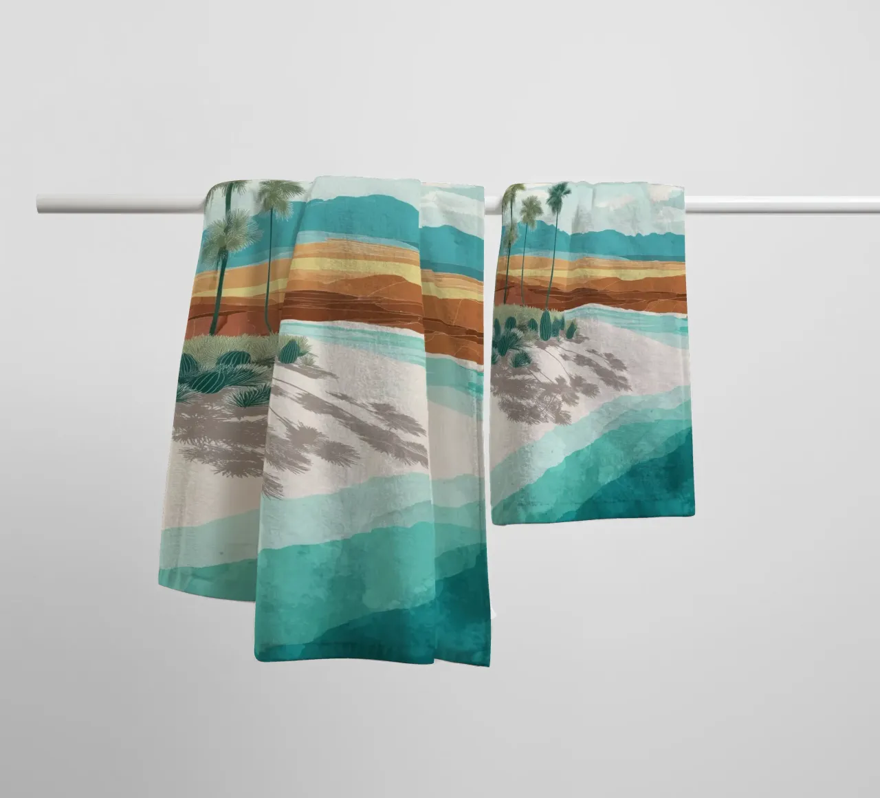 Tropical Mirage – Desert Dreams by the Shore asciugamano da bagno da Dune