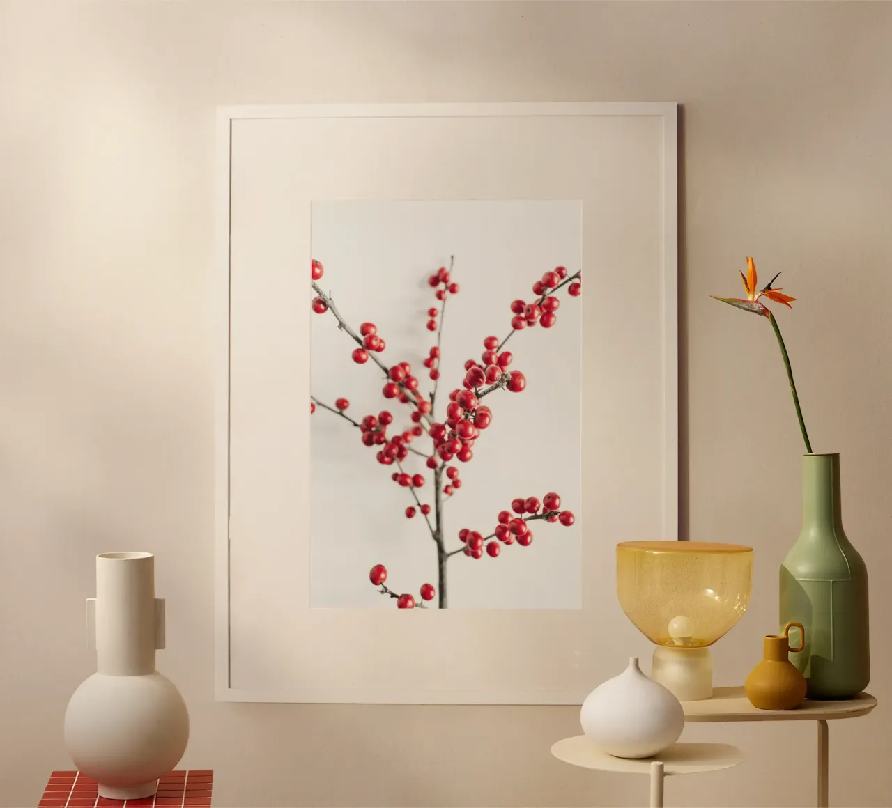 Bagliore invernale poster con telaio in alluminio da StillVibe Home