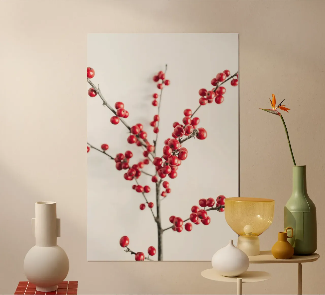 Bagliore invernale poster con telaio in alluminio da StillVibe Home