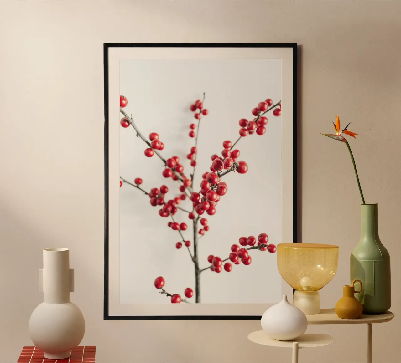 Bagliore invernale poster con telaio in alluminio da StillVibe Home