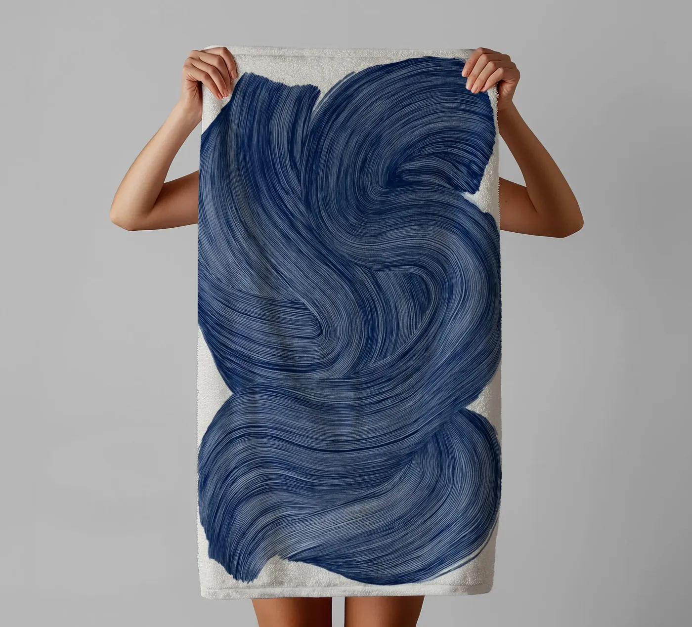Indigo Stroke towel by treechild