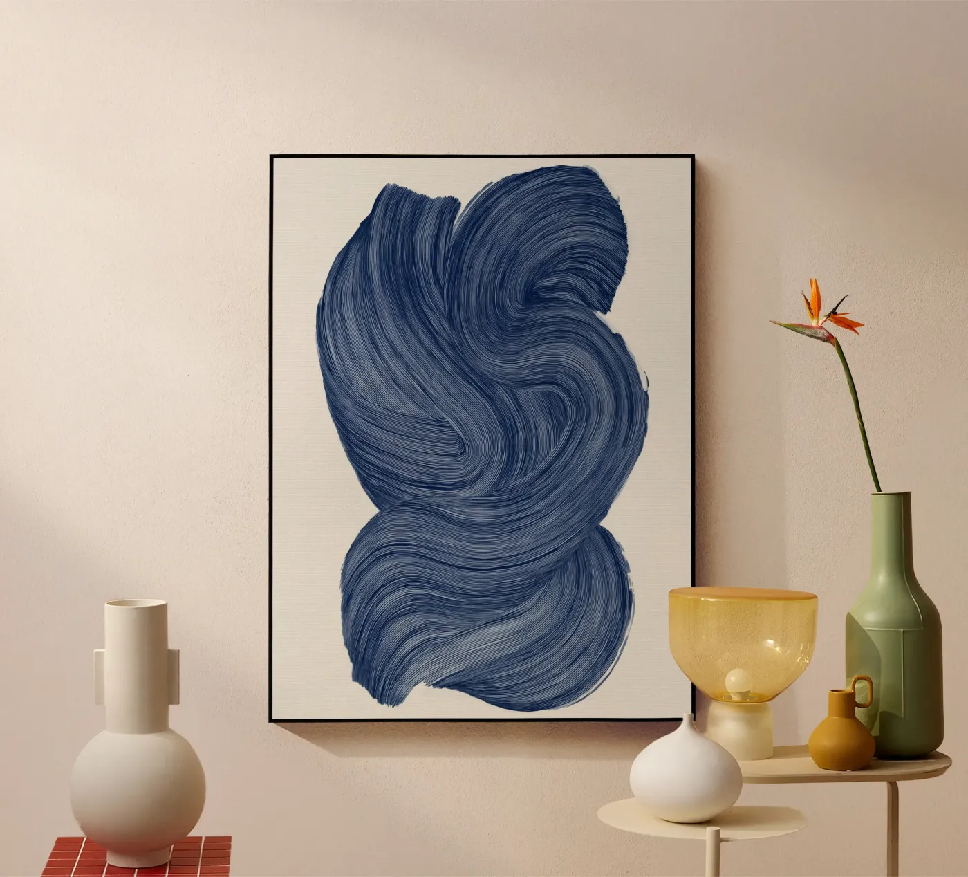Indigo Stroke Acryl-Glas von treechild