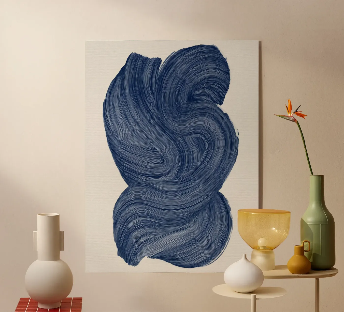 Indigo Stroke Acryl-Glas von treechild