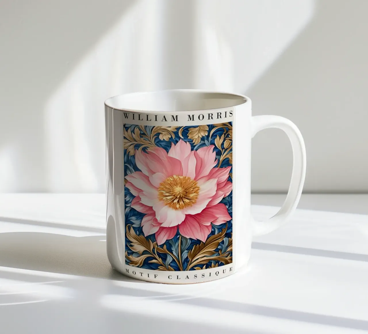 peonie in fiore tazza in ceramica da Ropech Shop