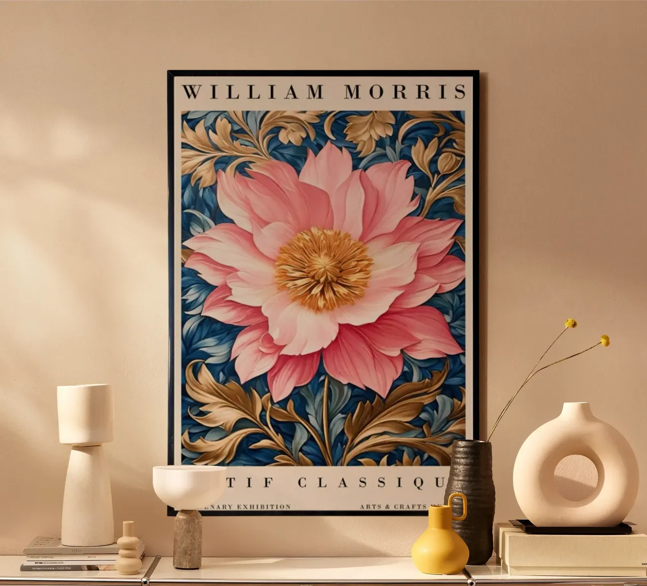 peonie in fiore poster da Ropech Shop