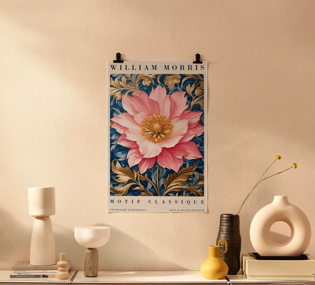 peonie in fiore poster da Ropech Shop