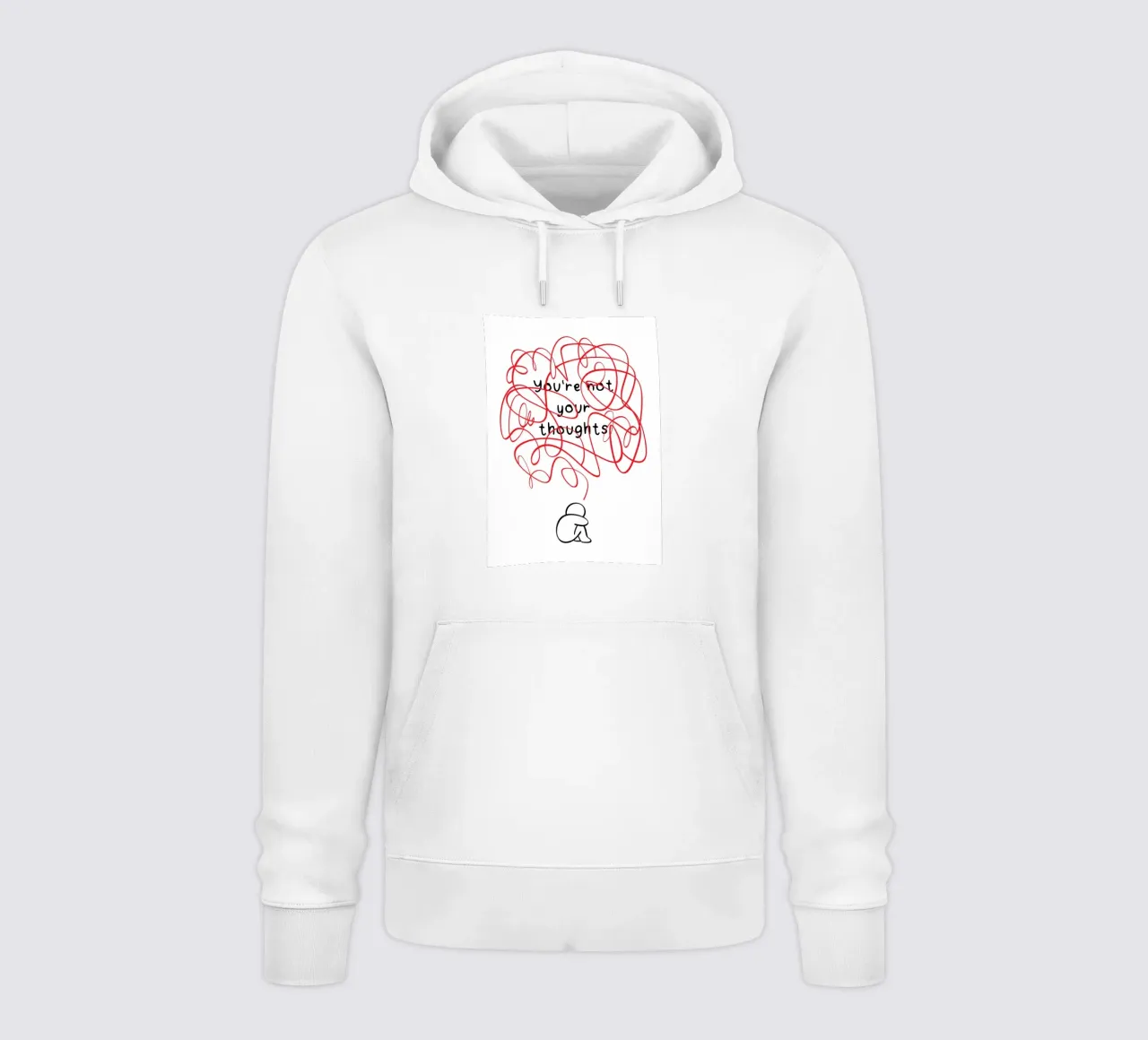 You're Not Your Thoughts felpa con cappuccio da nabakumov