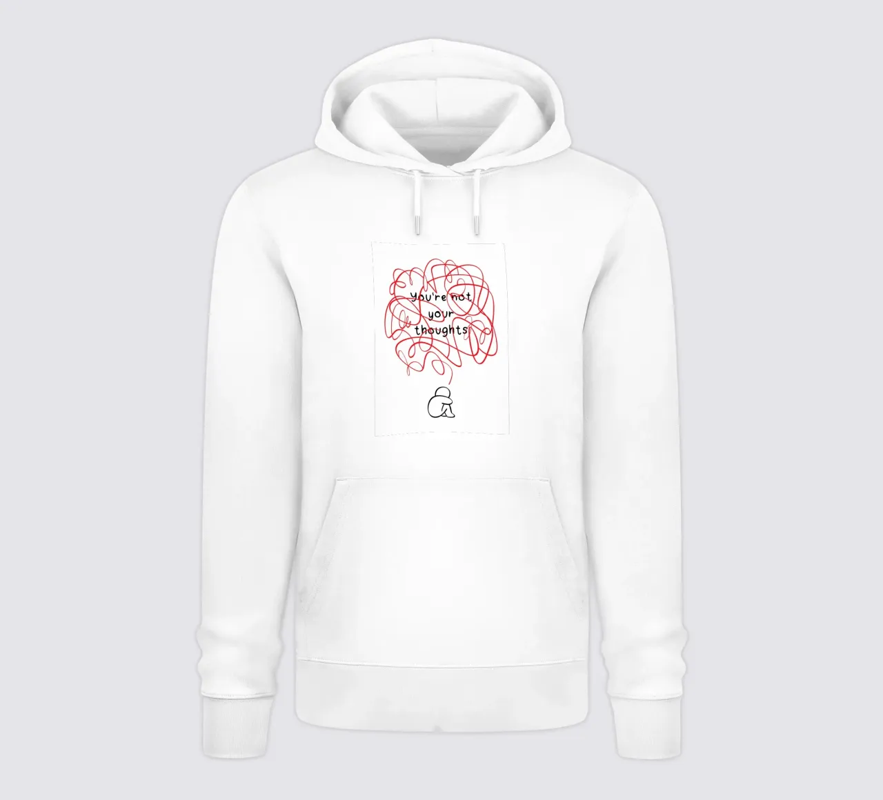 You're Not Your Thoughts felpa con cappuccio da nabakumov