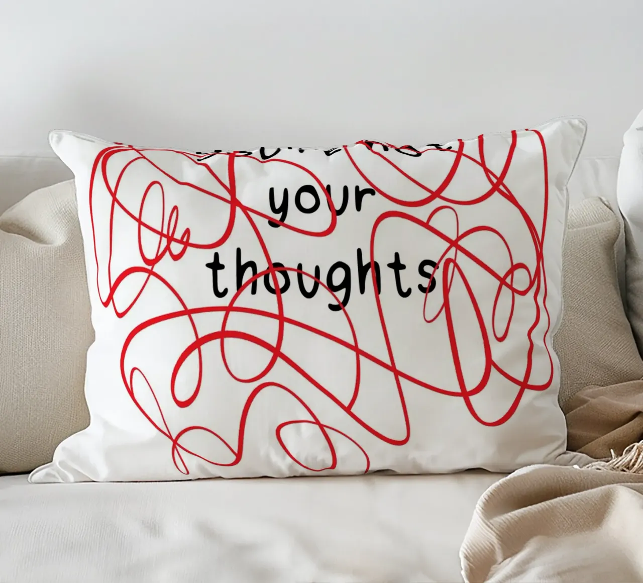 You're Not Your Thoughts cuscino da nabakumov