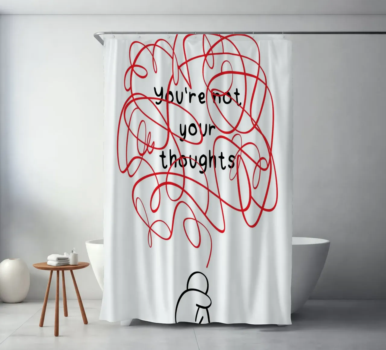 You're Not Your Thoughts tenda da doccia da nabakumov