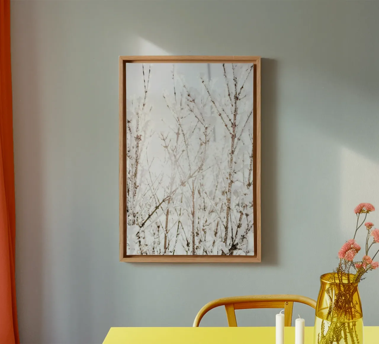 Bagliore invernale tela con Cornice a cassetta da StillVibe Home
