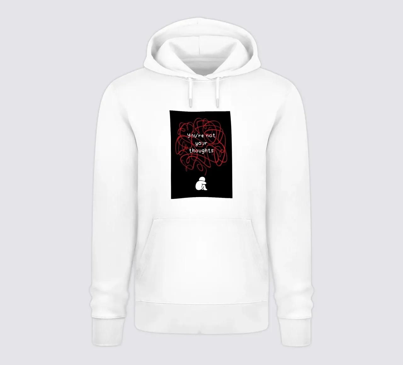 You're Not Your Thoughts felpa con cappuccio da nabakumov