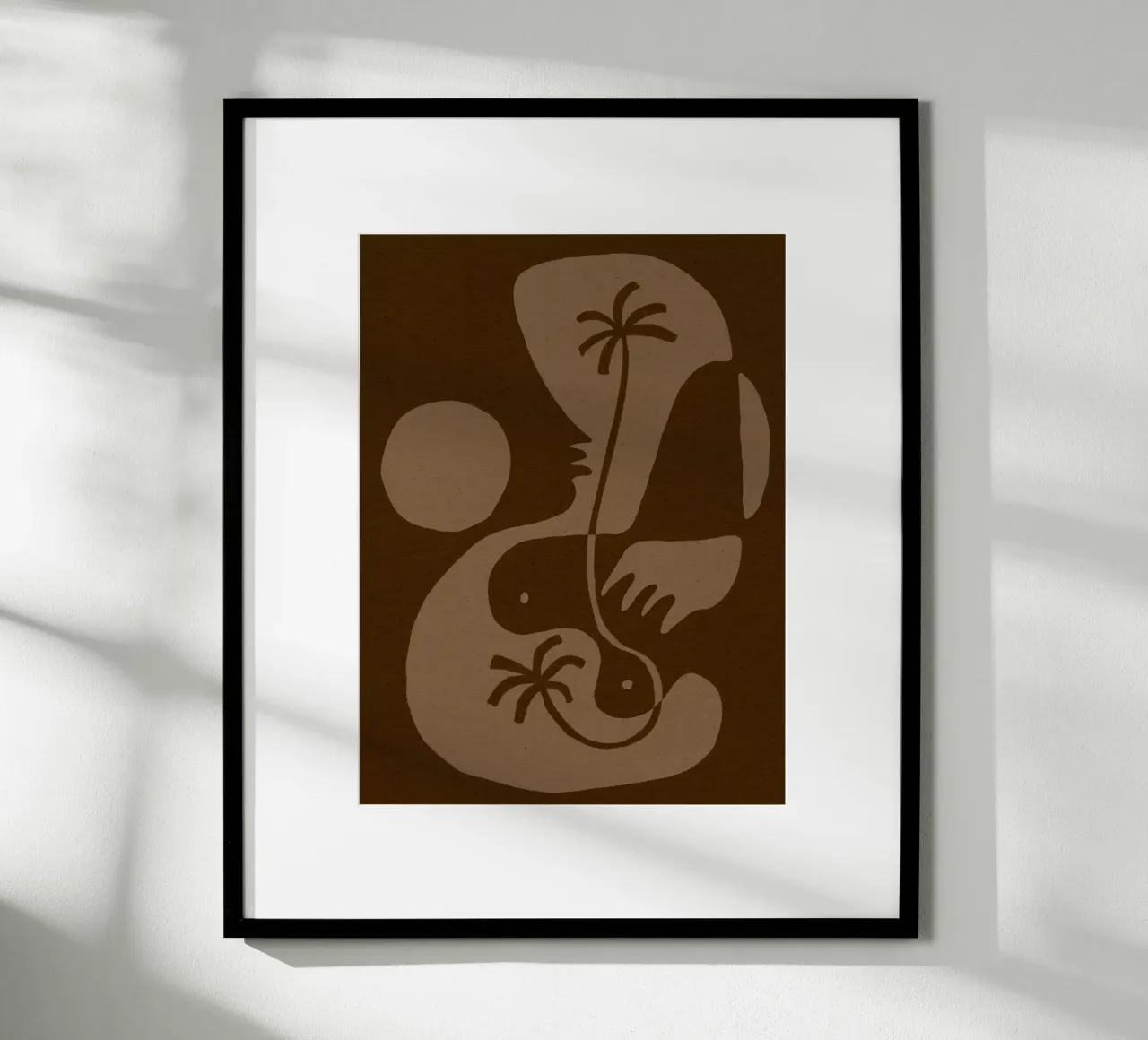 The Land Story 5 poster con telaio in alluminio da Shatha Al Dafai