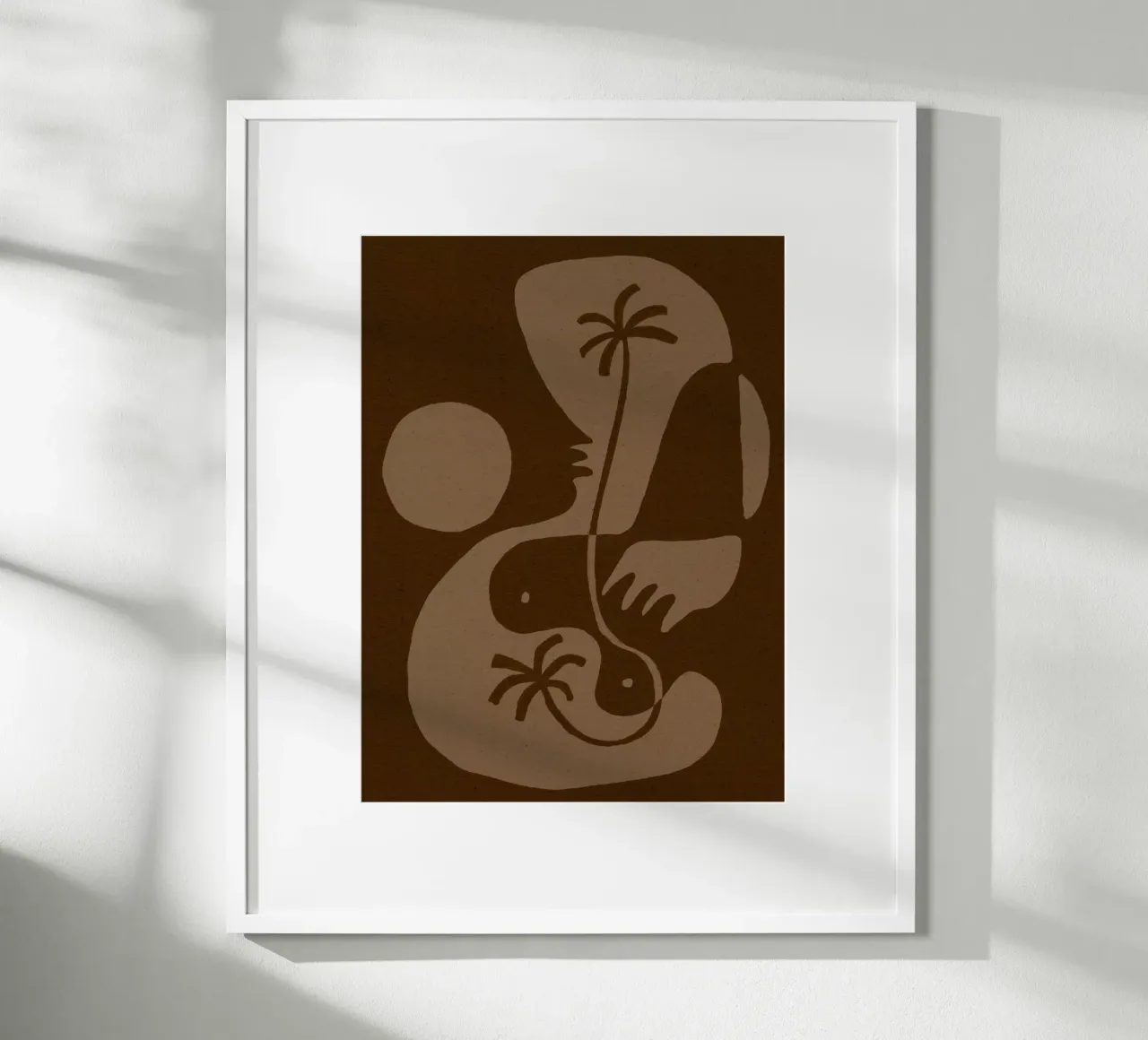 The Land Story 5 poster con telaio in alluminio da Shatha Al Dafai