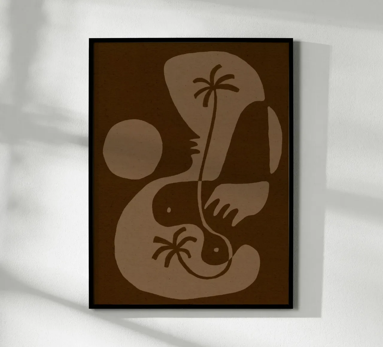 The Land Story 5 poster con telaio in alluminio da Shatha Al Dafai