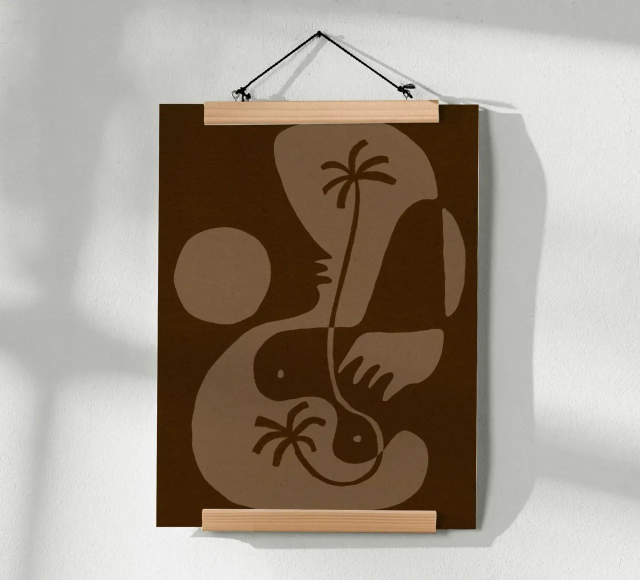 The Land Story 5 poster con telaio in alluminio da Shatha Al Dafai