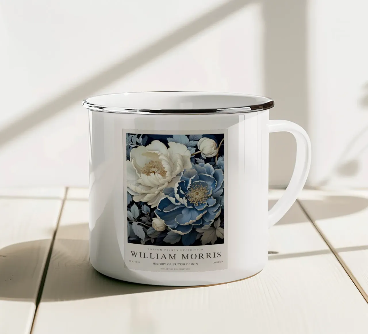 bellissimi fiori di peonia tazza in smalto da Ropech Shop