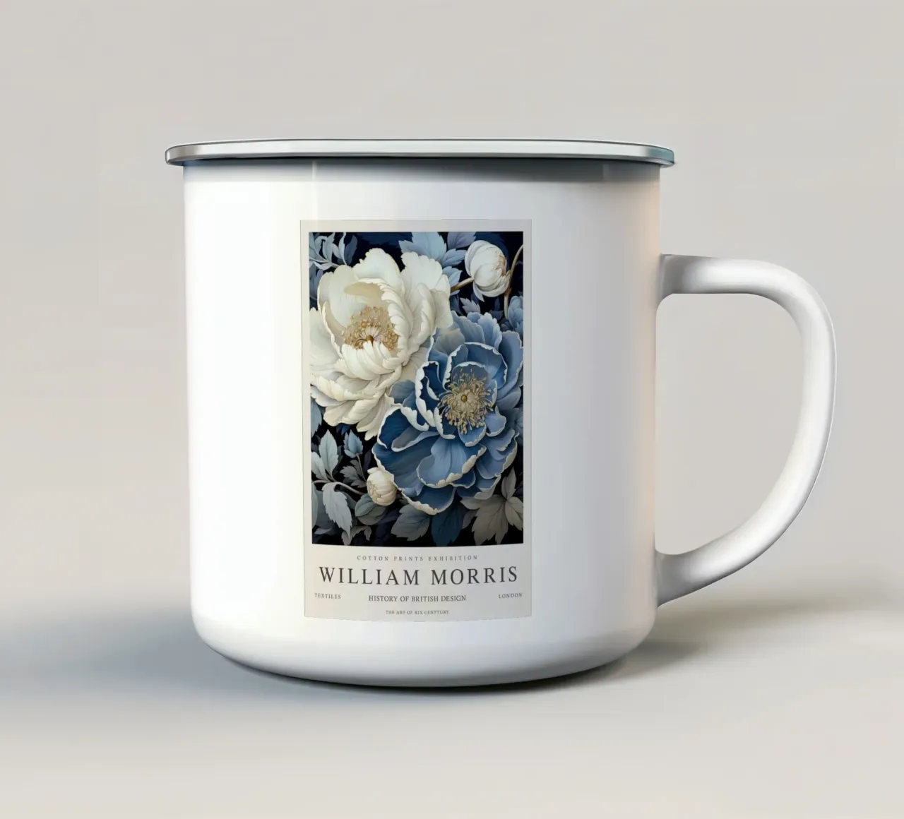 bellissimi fiori di peonia tazza in smalto da Ropech Shop