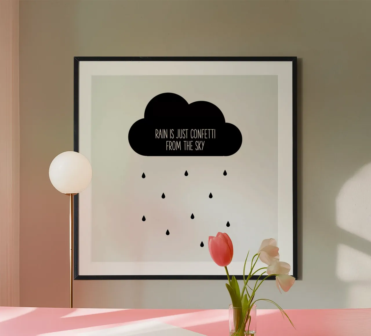 Confetti poster con telaio in alluminio da Evita Witzenhausen