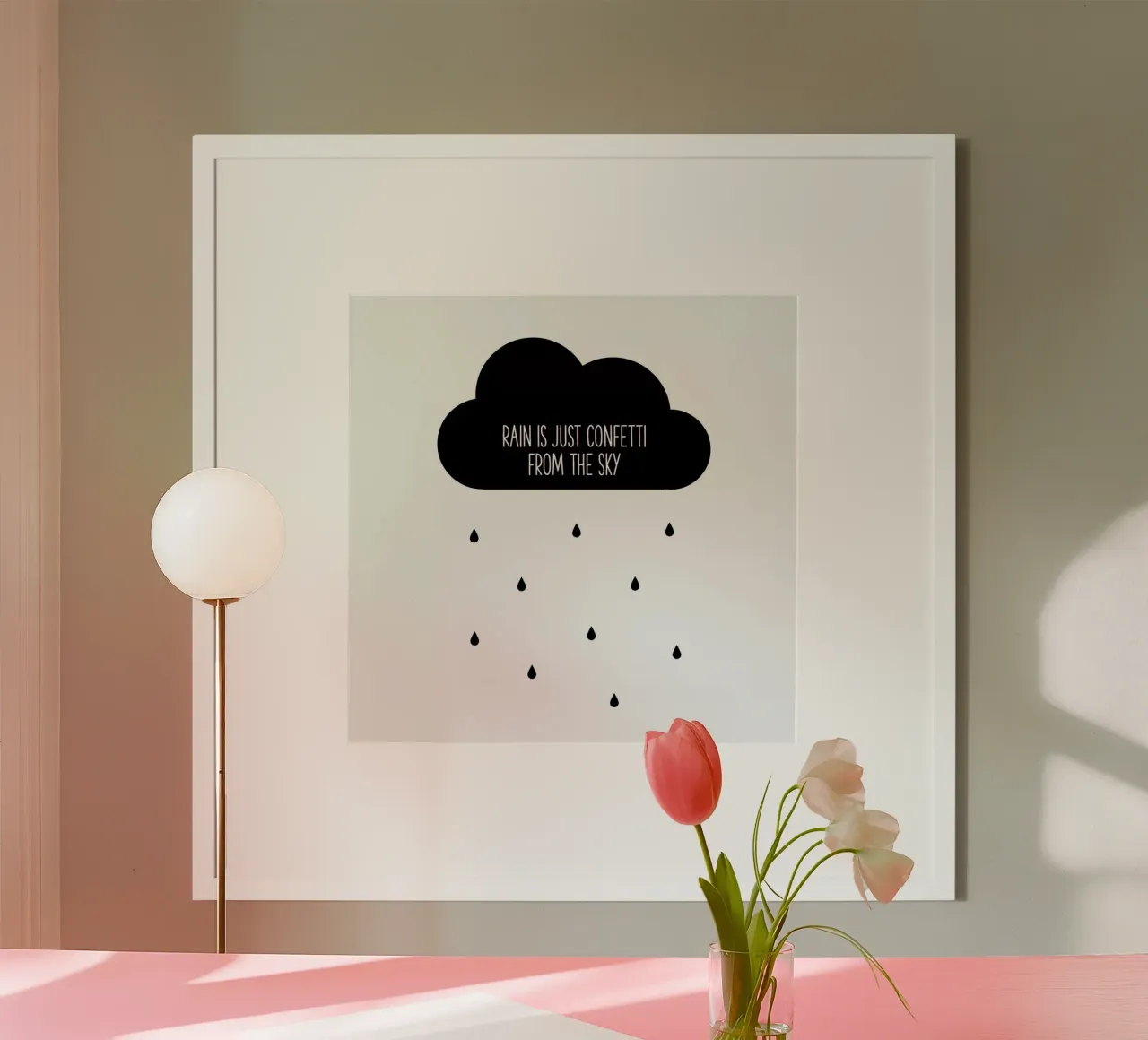 Confetti poster con telaio in alluminio da Evita Witzenhausen