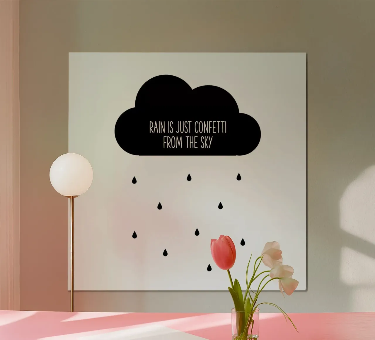 Confetti poster con telaio in alluminio da Evita Witzenhausen