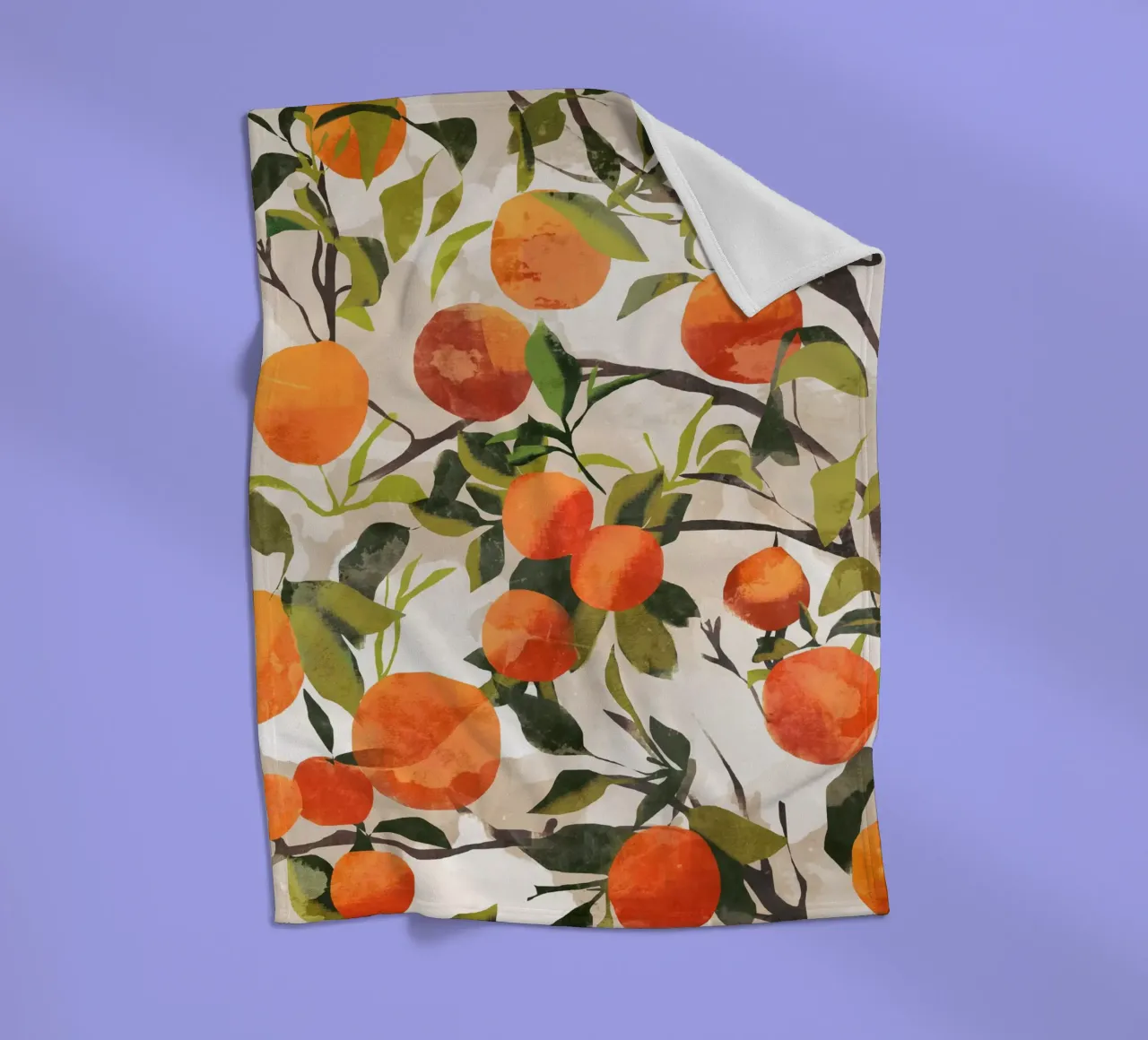Orangen Fleecedecke von ThingDesign