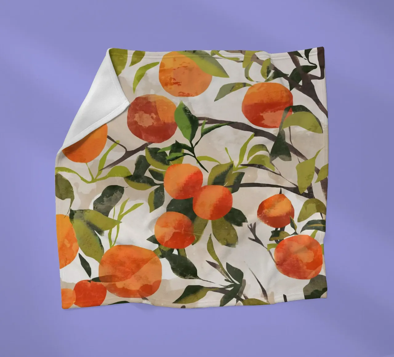 Orangen Fleecedecke von ThingDesign