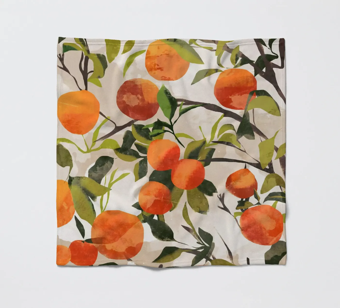 Oranges fleece blanket by ThingDesign