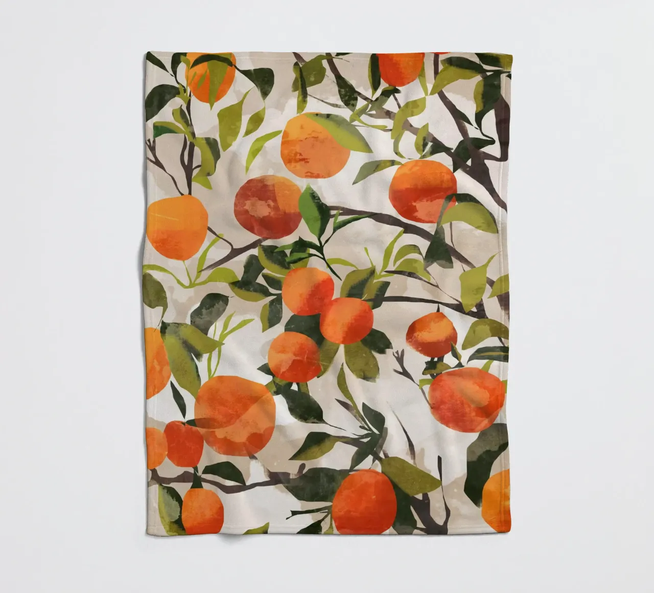 Orangen Fleecedecke von ThingDesign