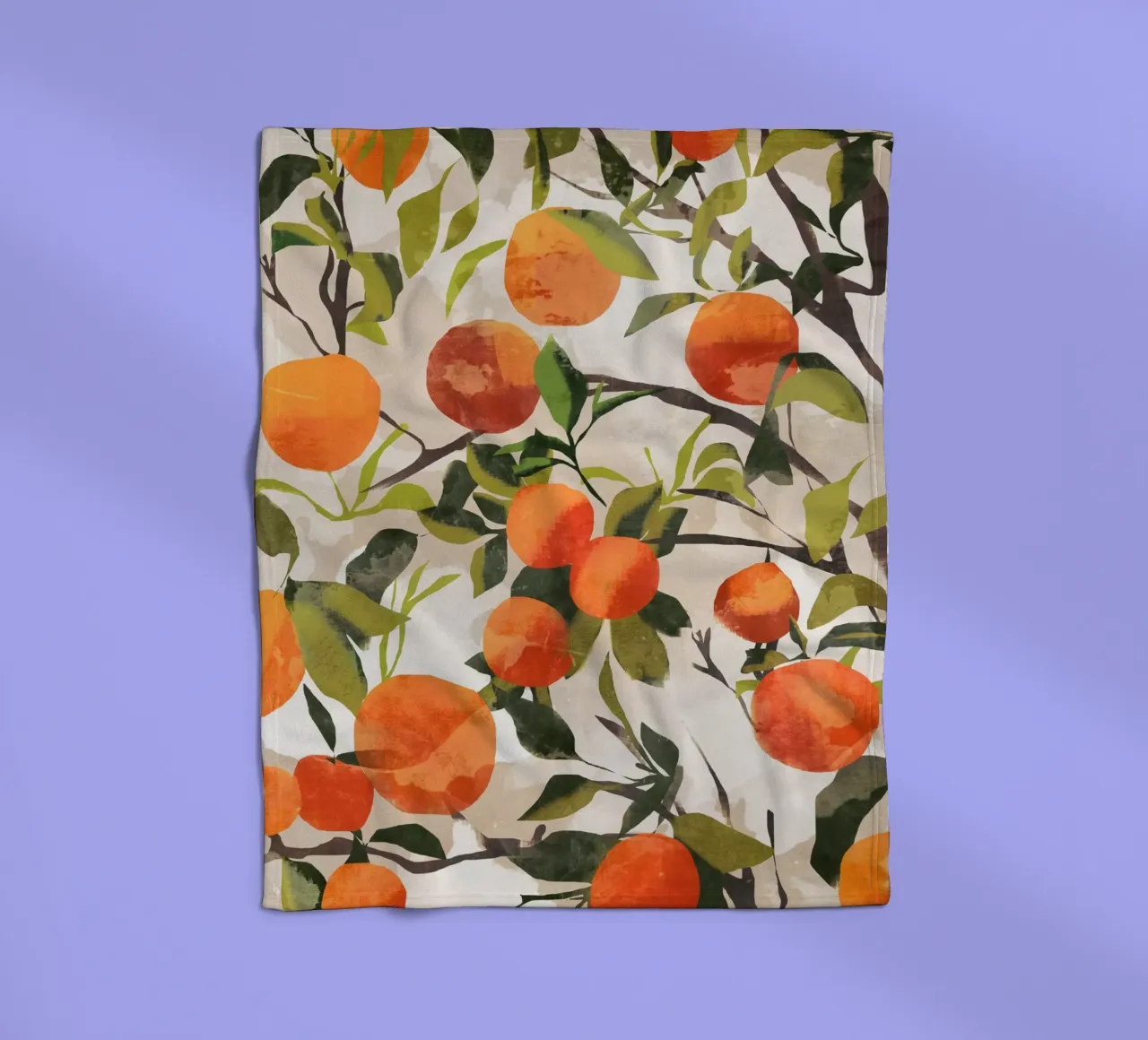 Orangen Fleecedecke von ThingDesign