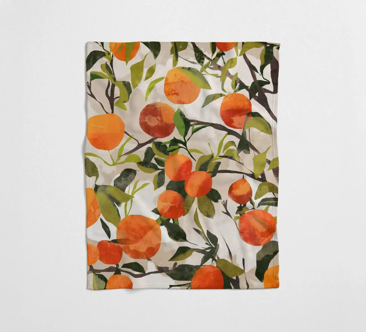 Orangen Fleecedecke von ThingDesign