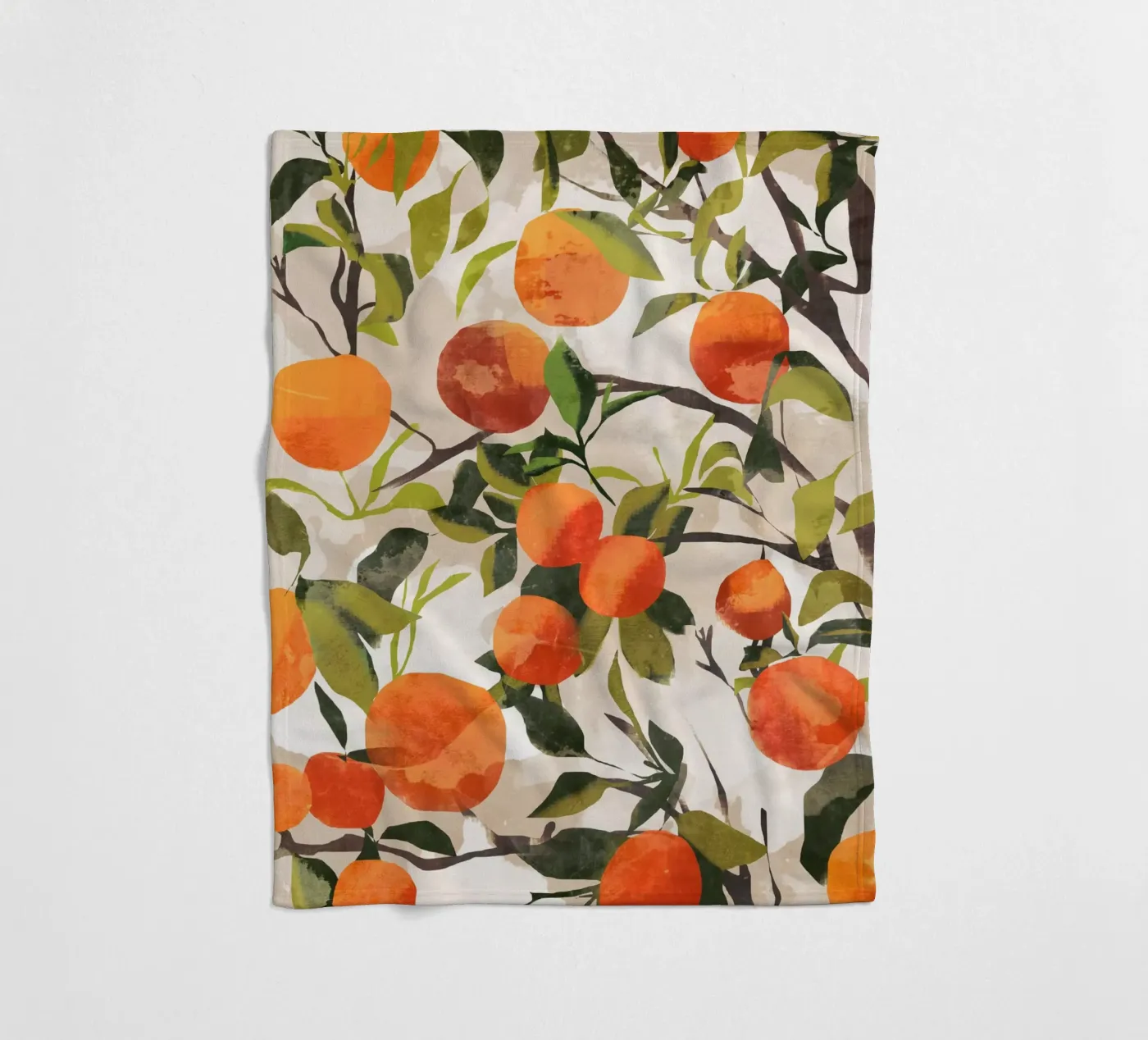 Oranges fleece blanket by ThingDesign