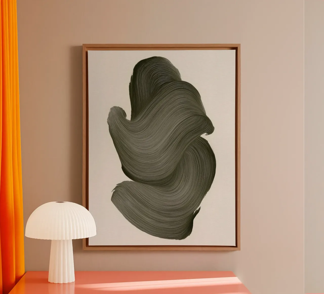 Line Memory No 02 tela con Cornice a cassetta da treechild