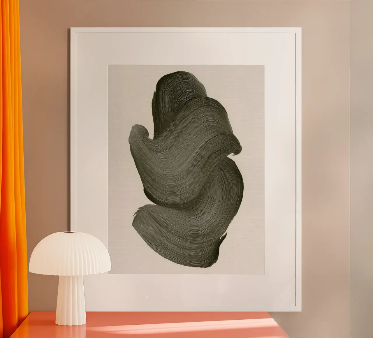 Line Memory No 02 poster with wooden frame by treechild