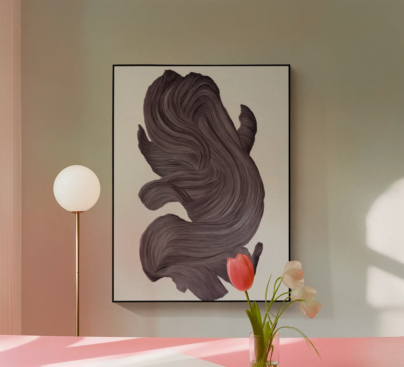 Plum Strokes acrylic glass by treechild