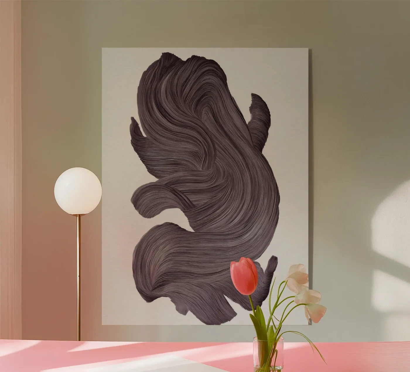 Plum Strokes acrylic glass by treechild